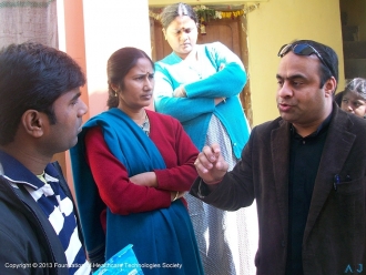 Interaction with locals living in urban slums in New Delhi 2014-2