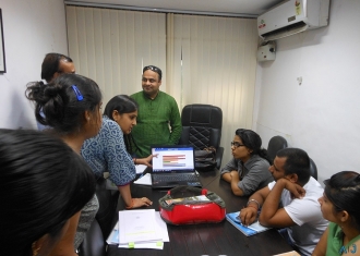 Population Health Informatics training with Public health students from Amity University 2014