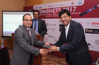 Key note speaker at Conference on Communication Systems & NETworkS (COMSNET) held in Bangalore 2017