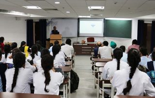 Dr. Ashish Joshi interacting with medical students of the Doon Medical College, Dehradun